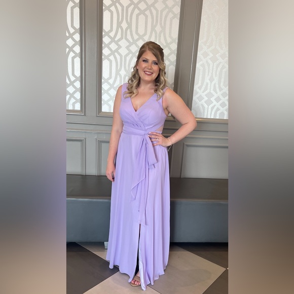 plus size lilac bridesmaid dresses Lavender Purple Long Sleeves Lavender / 18 neck Sleeve Length Lilac Plus Size Bridesmaid Dresses